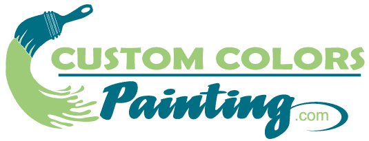 Logo for Custom Colors Painting, a painting company in Barrington, Illinois.