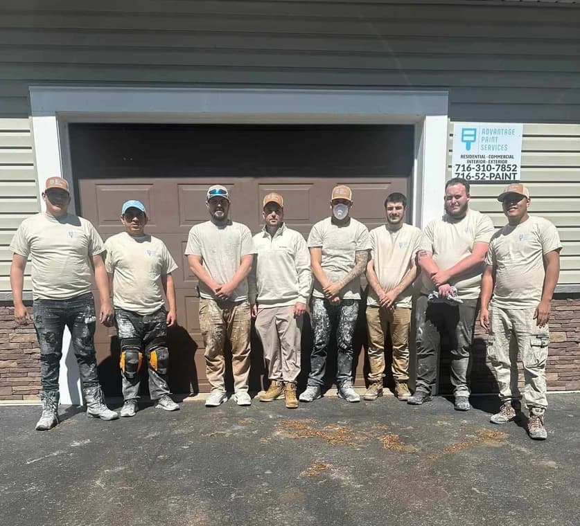 Group picture of workers at Advantage Paint Services.